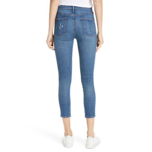 Rag & Bone High Rise Ankle Skinny Jeans El Medium Wash Blue 5-Pocket Stretch 27 - Picture 2 of 10